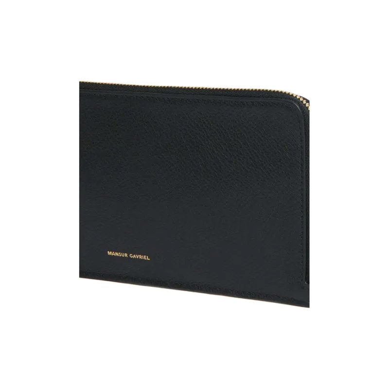 MANSUR GAVRIEL Calfskin Card Holder Large Size Women's Black-3