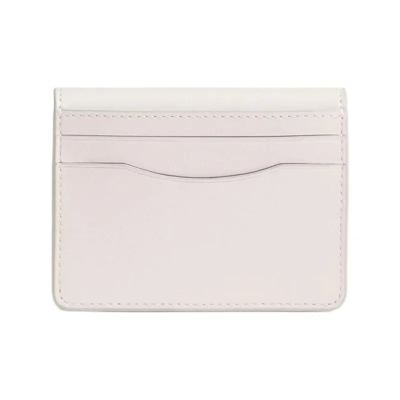 COACH Bandit Premium Calfskin Wallet Mini Women's White-1