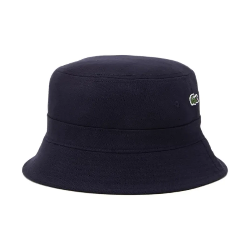 LACOSTE Organic Cotton Bucket Hats Unisex Marine Blue-1