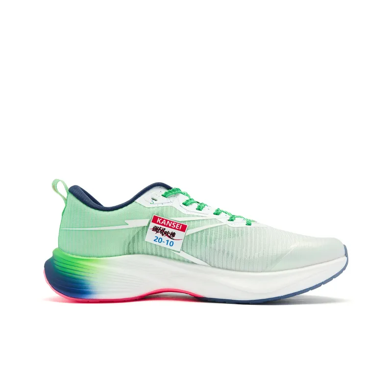 QIAODAN Fast 2.0   Strong Wind Blowing Running Shoes Men Low Top Jordan White Green Plum-1