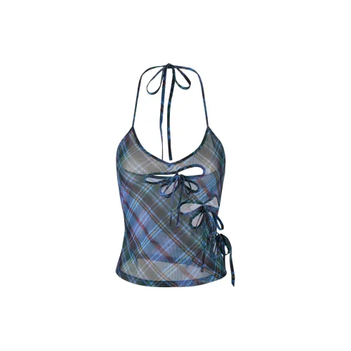 I.AM.GIA Camisoles Women's Blue Gingham