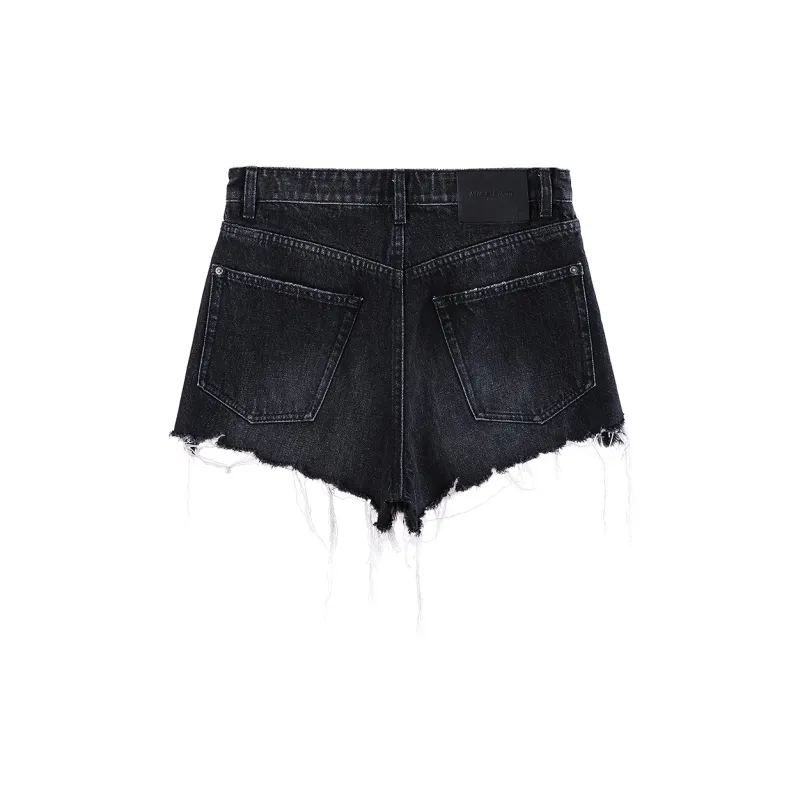 Miss Sixty Denim Shorts Women's Black Gray-1
