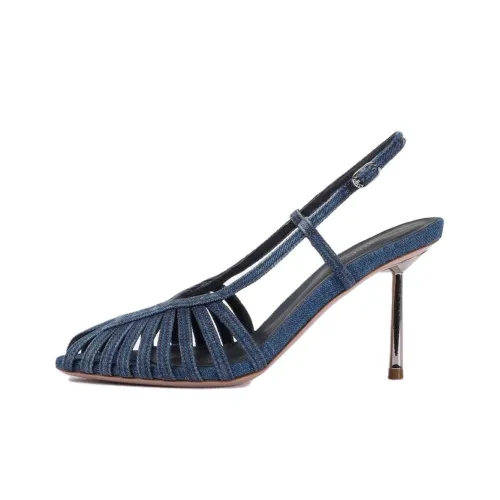 Le Silla Cage 110mm Denim Slingback Pumps