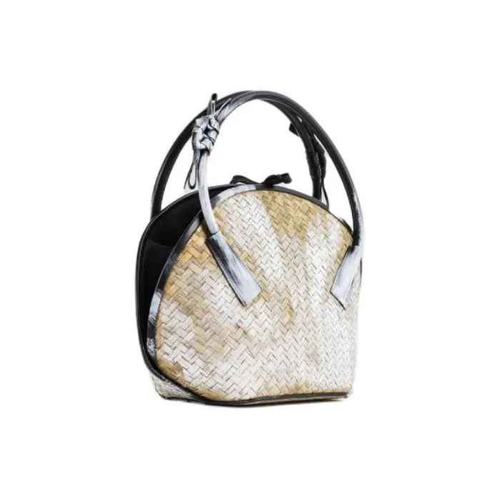 Maison Margiela Cow Leather Handbag Medium Size Women's Beige-1