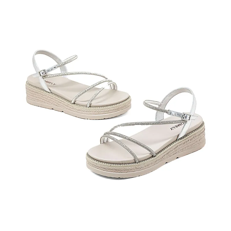 COMELY Beach Sandals Women's Silver-2