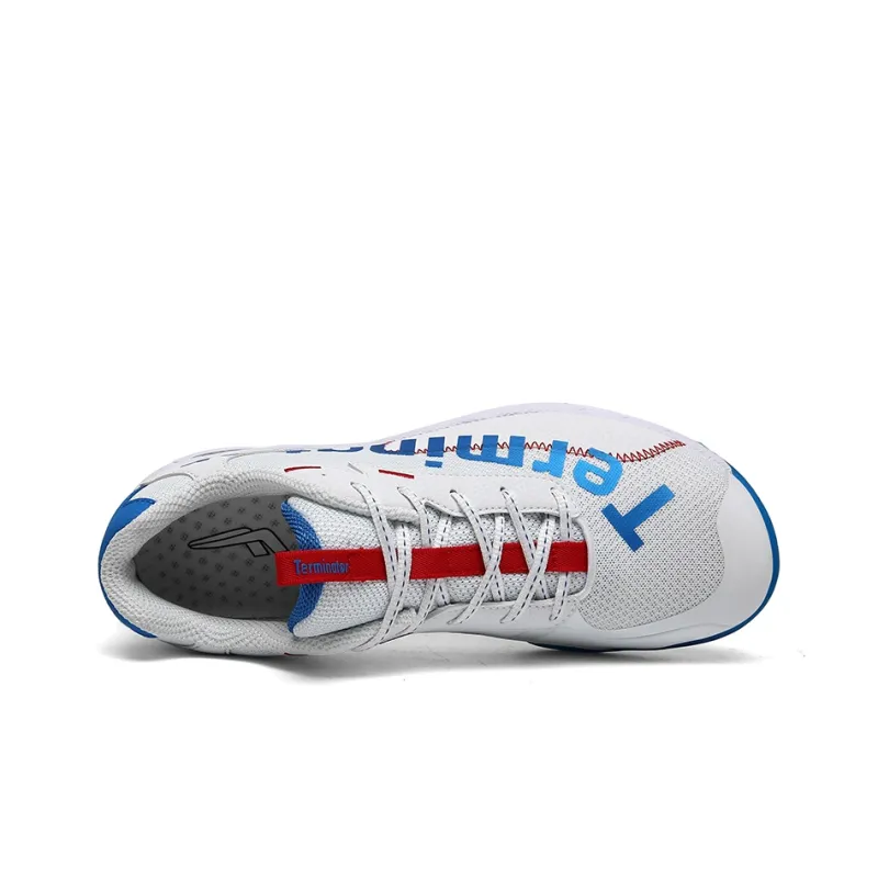 XPD Badminton Shoes Unisex Low Top White/Blue-3