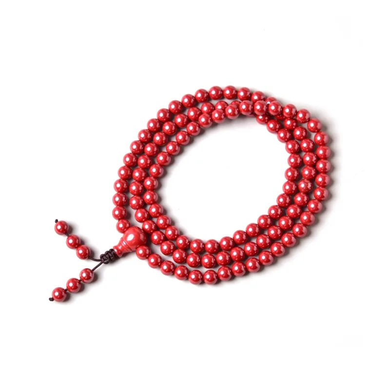 Moon Jewelry Reconstructed Cinnabar Bracelets Unisex-5