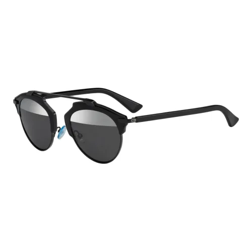 S. NT Acetate Metal Browline Sunglasses Unisex Black