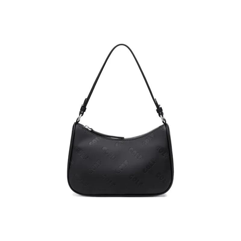 GOLF PU Shoulder Bag Regular Women's Milkshake White/Tranquil Black-6