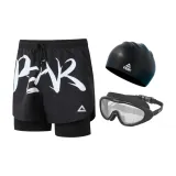 Swimming Shorts+Large Frame Swim Goggles+Swimming Cap