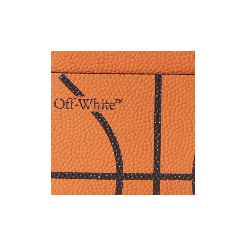 OFF WHITE Basketball Logo print Leather Wallet-2
