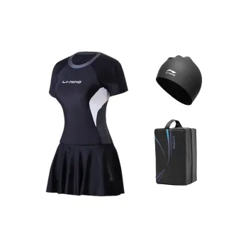 LiNing Swimming Sets Polyamide Elastane Polyester Beach Pool Women's Black