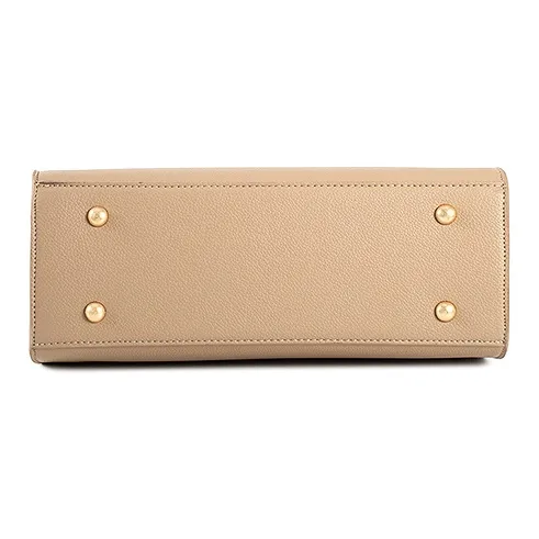 Vigno Synthetic Leather Handbag, One Shoulder, Crossbody Bag Regular Women's Khaki-4