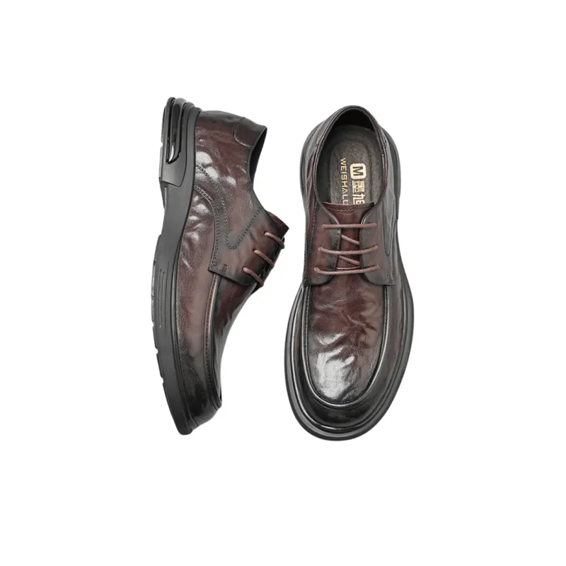 Mo Xu Dress Shoes Men Low Top Black, Brown-8