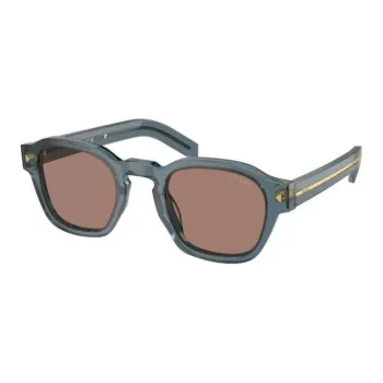 PRADA Logo striped Arms Square frame Sunglasses