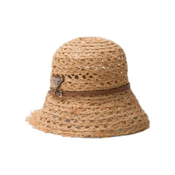 PRADA Enamel triangle Logo Bucket Hat
