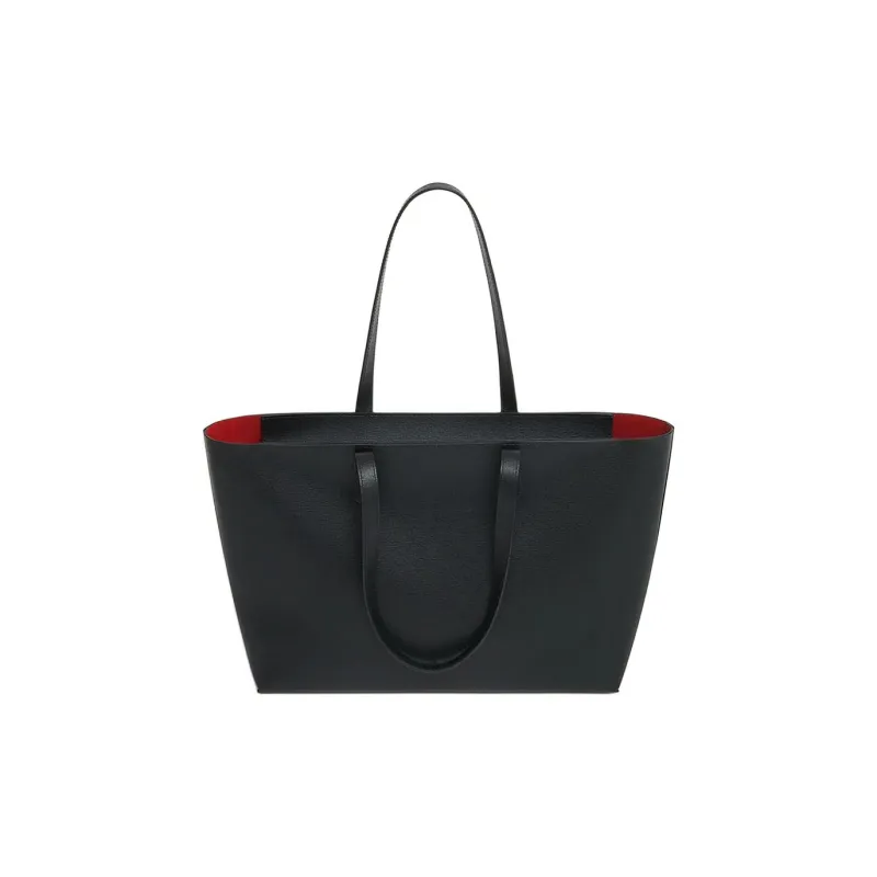 MANSUR GAVRIEL Saffiano Leather Tote Bag Shopping Bag Handbag Small Size Women's Black & Red-2