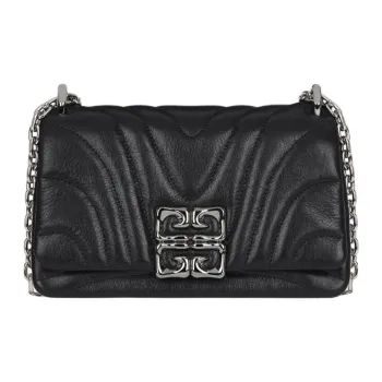 GIVENCHY Quilting Calfskin Crossbody Bag Shoulder Bag Small Size Women's Black