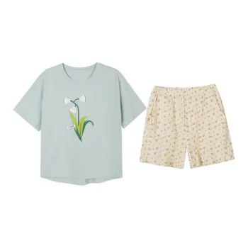 AUTUMNDEER Pajama Set Women's Green