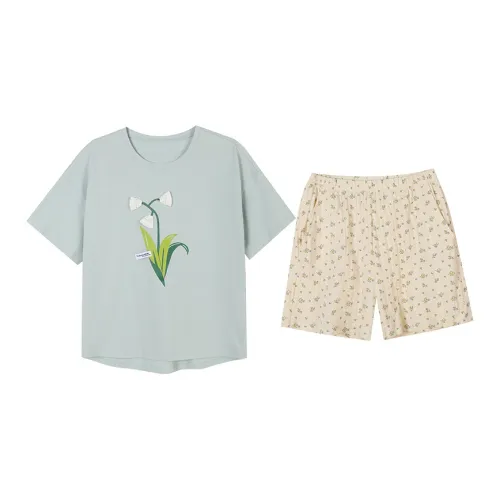 AUTUMNDEER Pajama Set Women's Green