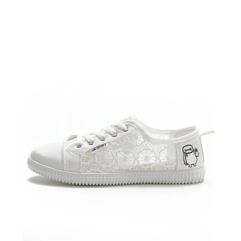 REIHUNG Casual Shoes Women's Low Top White-0