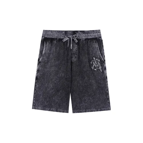 ANDREW MACKENZIE Denim Shorts Men Dark Gray