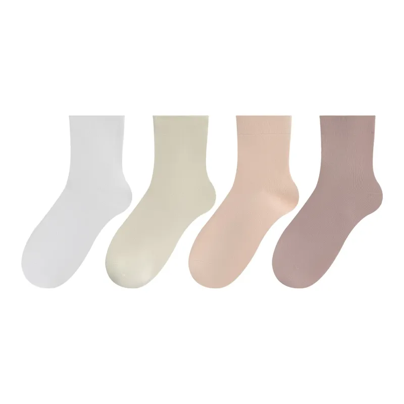 XXLLG Spring And Fall Mid Calf Socks Women's 4 Pack-2