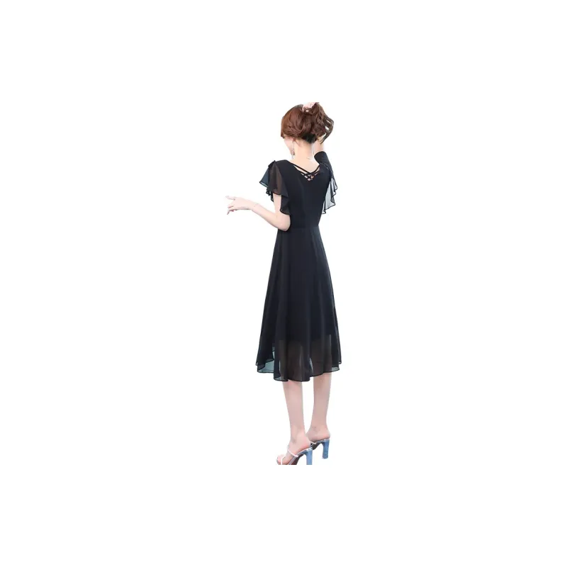 Cypress House Short Sleeved Dress Women's Black-0