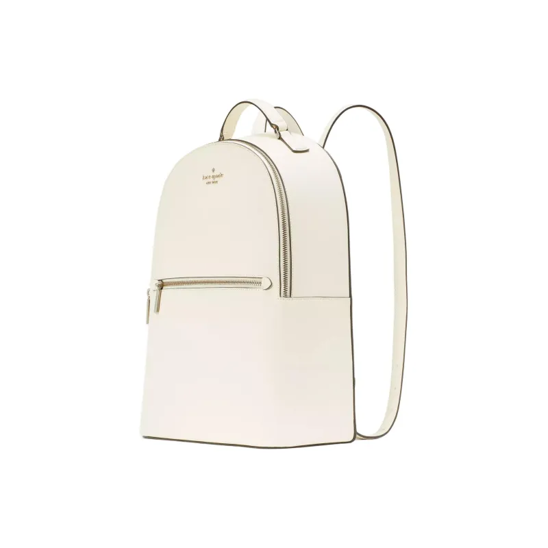 Kate Spade Saffiano Leather Backpack Large Size Women's Egg White Crispy Skin-1