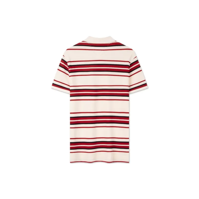 Tommy Hilfiger Polo Shirt Men's Beige White Red-1