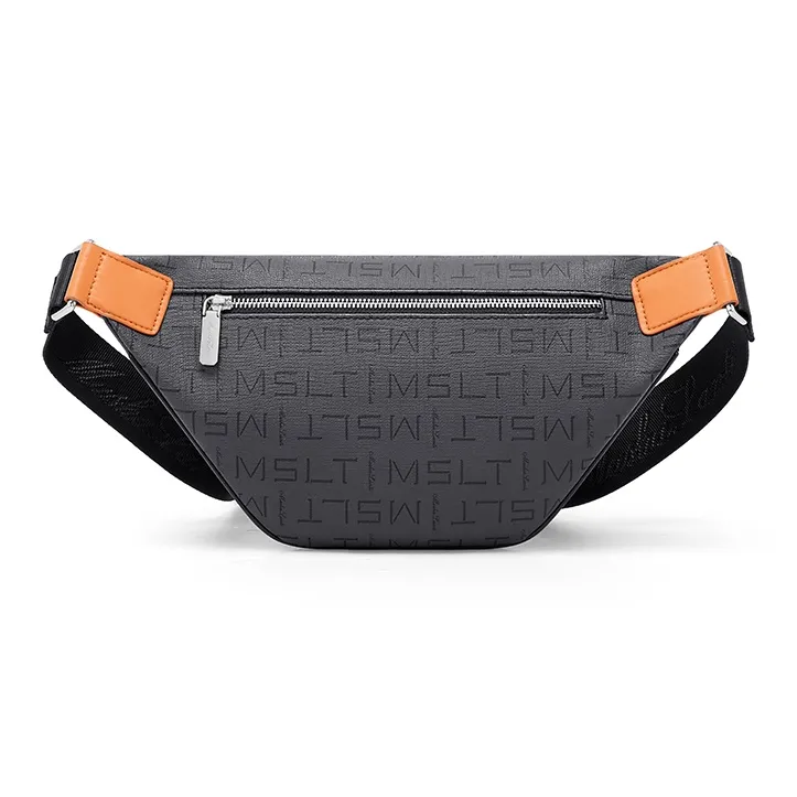 MashaLanti PVC With Synthetic Leather Fanny Pack Regular Men's Gray Blue-4