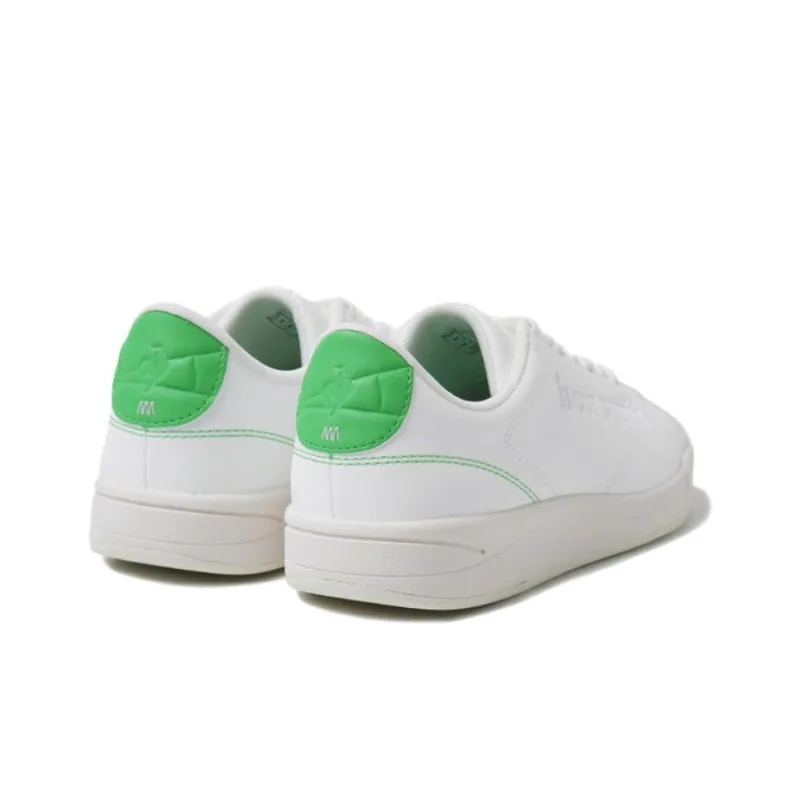 Le Coq Sportif Waterproof And Wear resistant Low Top Skateboard Shoes Unisex White Green-3