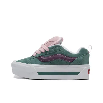 Vans Knu Stack Anti Slip And Wear Resistant Lightweight Low Top Skateboard Shoes Women's Green Pink