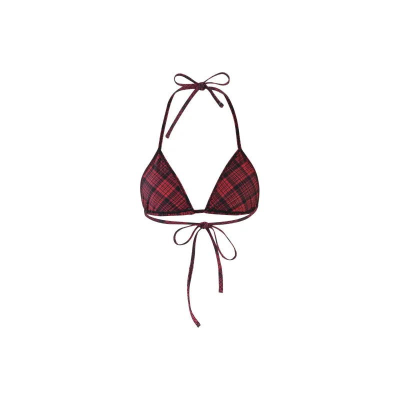 I.AM.GIA MARTINA BIKINI TOP Bikini Women's Red Gingham/Red Plaid-1