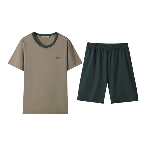 AUTUMNDEER Pajama Set Men's Army Green