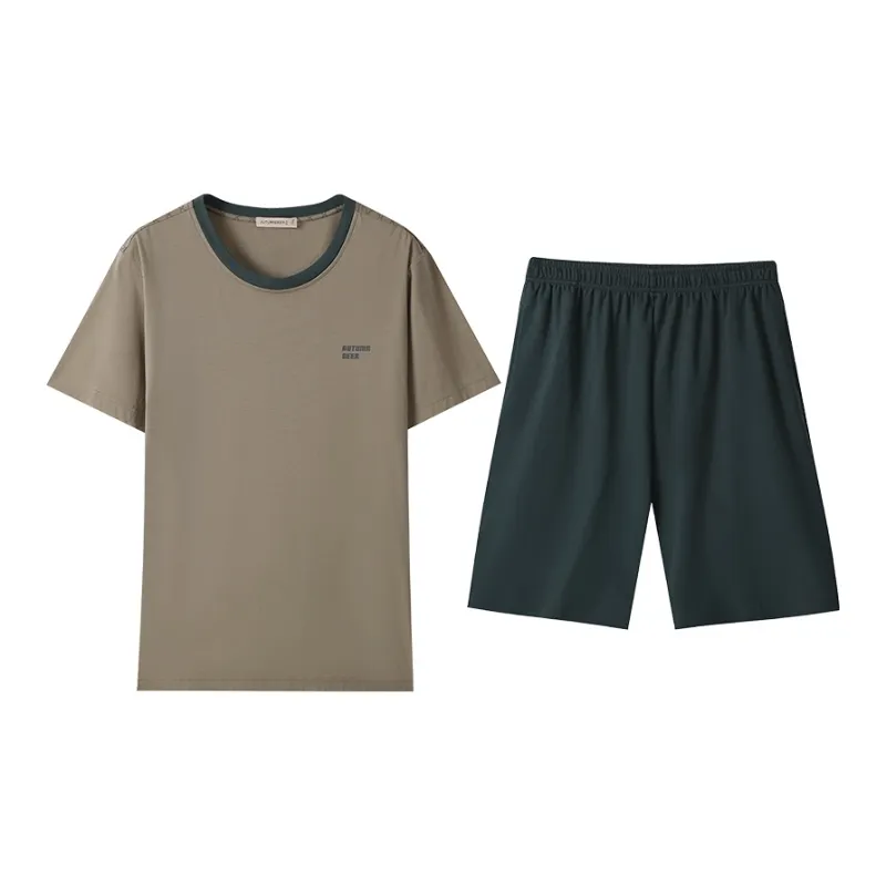 AUTUMNDEER Pajama Set Men's Army Green-0