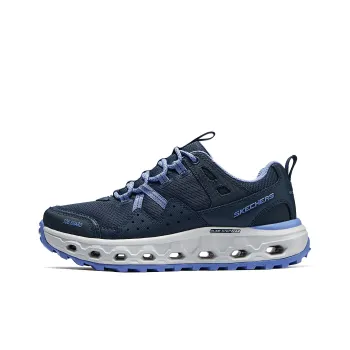 Skechers Cloud Sea Cushioning Anti Slip And Wear Resistant Low Top Running Shoes Women's Blue