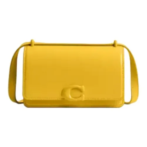 COACH Bandit Calfskin Shoulder Bag, Crossbody Bag Small Size Women's Canary Color