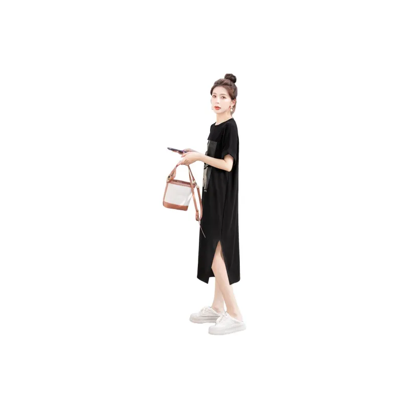 Cypress House Short Sleeved Dress Women's Black-1