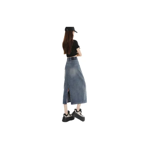 Concubine Zhu Denim Long Skirts Women's Starry Sky Pattern
