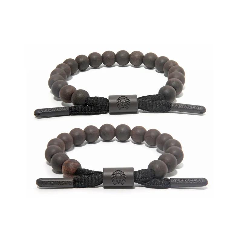 Rastaclat Ebony Small Lion Chinese Style Beaded Bracelet Unisex-3