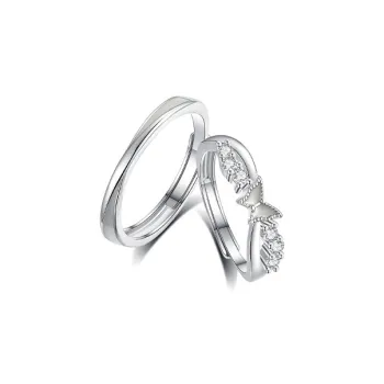 Asia Star Alloy Rings Unisex Silver