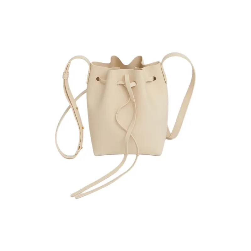 MANSUR GAVRIEL Mini Logo-stamp Leather Bucket Bag-1