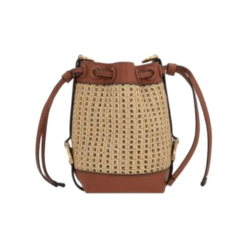 Chloé Raffia Micro Marcie Bucket Bag-0