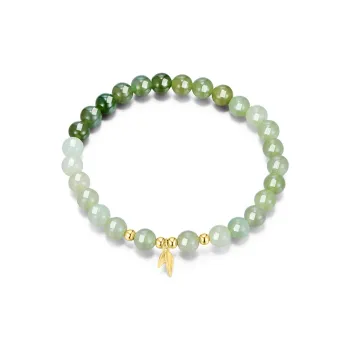 Mom's Gift Bracelets Pale Greenish White Jade Women's