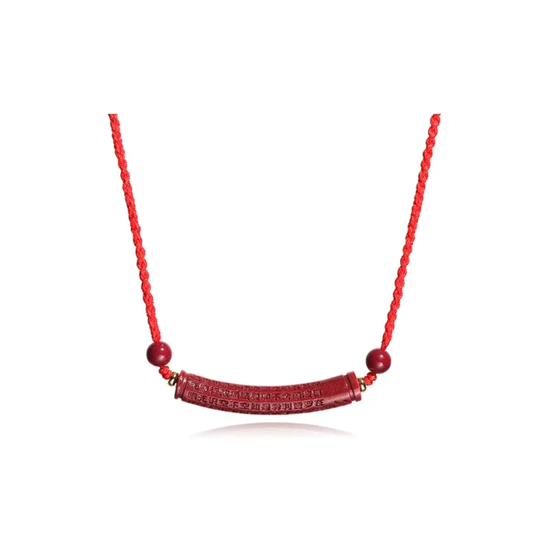 Moon Jewelry Reconstructed Cinnabar Necklaces Unisex-2