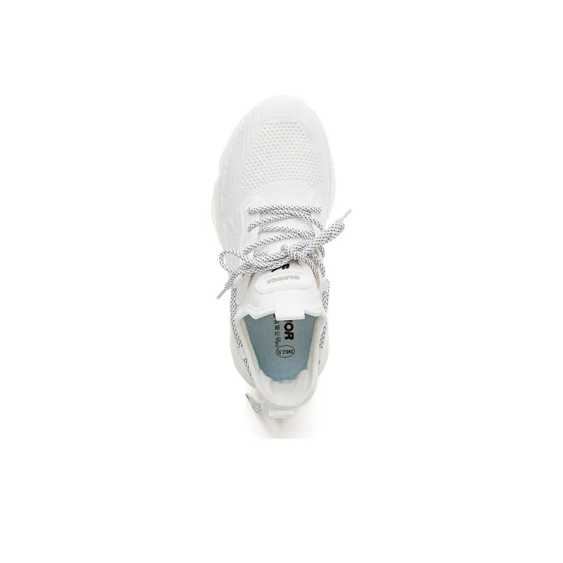 Warrior Warrior Height Increasing Breathable Low Top Chunky Sneakers Men's White-3