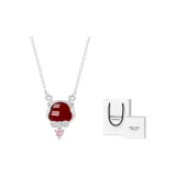 Agate Cute Dragon Necklace (Silver)
