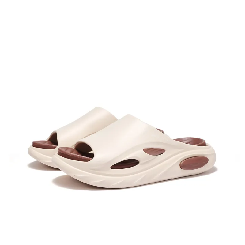 FAIRWHALE Slide Slippers Men White Black/White Orange/Beige Brown-14