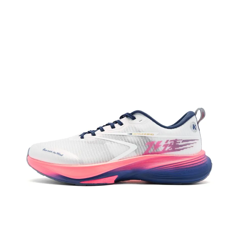 QIAODAN Fast 2.0   Strong Wind Blowing Running Shoes Men Low Top Jordan White Green Plum-0
